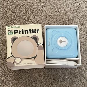 Mini A6 Portable Photo Printer - Blue